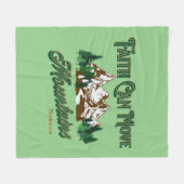 Der Glaube kann die Berge bewegen Fleecedecke (Vorderseite (Horizontal))