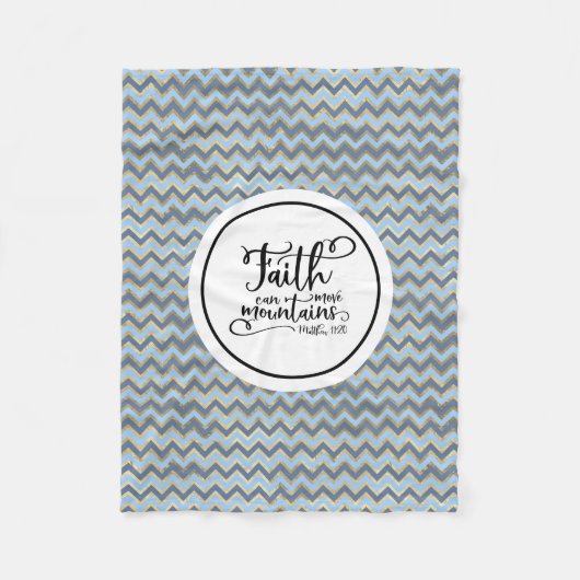 Der Glaube kann die Berge bewegen Fleecedecke (Vorderseite)