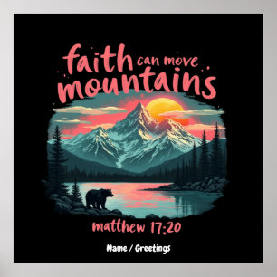 Der Glaube kann die Berge bewegen Matthew 17:20 Bi Poster