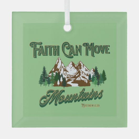 Der Glaube kann die Berge bewegen Ornament Aus Glas (Vorderseite)