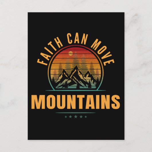 Der Glaube kann die Berge bewegen Postkarte (Vorderseite)