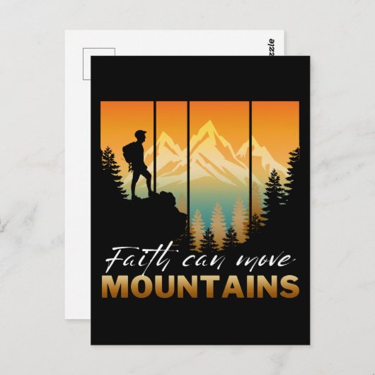 Der Glaube kann die Berge bewegen Postkarte (Vorne/Hinten)