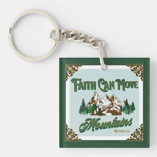 Der Glaube kann die Berge bewegen Schlüsselanhänger (Vorderseite)