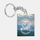 Der Glaube kann die Berge bewegen Schlüsselanhänger (Vorderseite links)