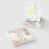 Der Glaube kann die Berge bewegen Steinuntersetzer (Seitenansicht)