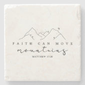 Der Glaube kann die Berge bewegen Steinuntersetzer (Vorderseite)