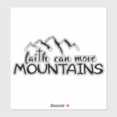 Der Glaube kann die Bergkleben bewegen, aufheben. Aufkleber (Blatt)