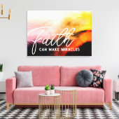 Der Glaube kann die Wunder der Grunge Cliff Abstra Leinwanddruck (Insitu (Wohnzimmer))