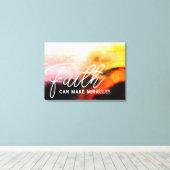 Der Glaube kann die Wunder der Grunge Cliff Abstra Leinwanddruck (Insitu (Holzboden))