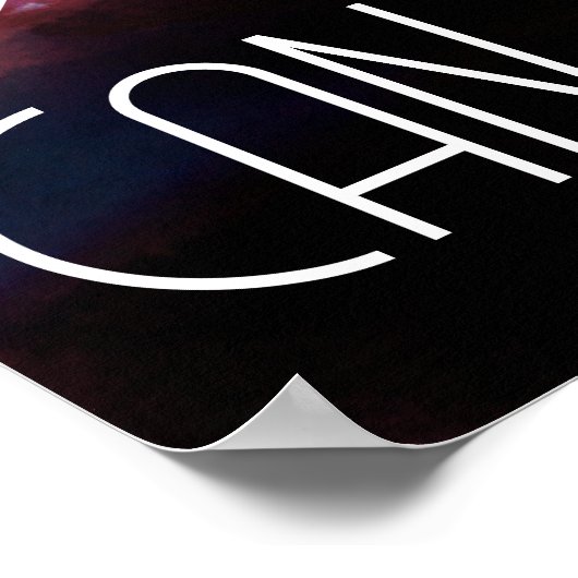 Der Glaube kann die Wunder der Grunge Cliff Abstra Poster (Ecke)