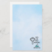 Der Glaube kann Gebirge Christliches biblisches Zi Briefpapier (Vorne/Hinten)