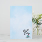 Der Glaube kann Gebirge Christliches biblisches Zi Briefpapier (Stehend Vorderseite)