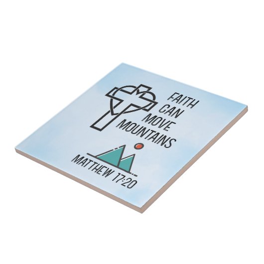 Der Glaube kann Gebirge Christliches biblisches Zi Fliese (Seite)