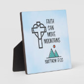 Der Glaube kann Gebirge Christliches biblisches Zi Fotoplatte (Vorderseite)