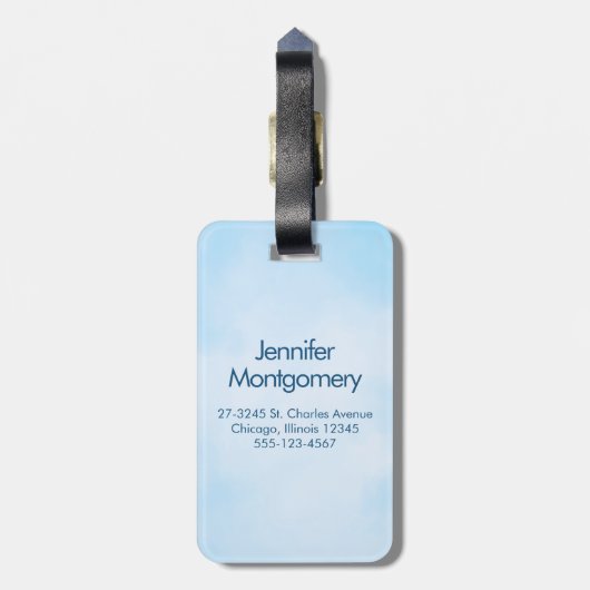 Der Glaube kann Gebirge Christliches biblisches Zi Gepäckanhänger (Rückseite vertikal)