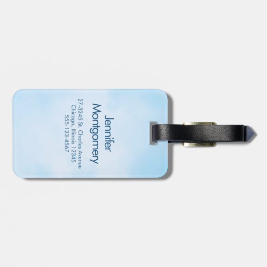 Der Glaube kann Gebirge Christliches biblisches Zi Gepäckanhänger (Rückseite horizontal)