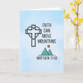 Der Glaube kann Gebirge Christliches biblisches Zi Karte (Gelbe Blume)