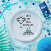 Der Glaube kann Gebirge Christliches biblisches Zi Pappteller (Party)