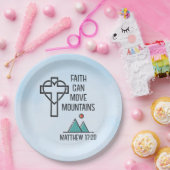 Der Glaube kann Gebirge Christliches biblisches Zi Pappteller (Party)