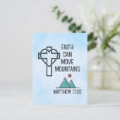 Der Glaube kann Gebirge Christliches biblisches Zi Postkarte (Stehend Vorderseite)