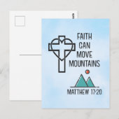 Der Glaube kann Gebirge Christliches biblisches Zi Postkarte (Vorne/Hinten)