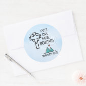 Der Glaube kann Gebirge Christliches biblisches Zi Runder Aufkleber (Umschlag)