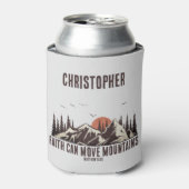 Der Glaube kann Gebirge Christliches Geschenk für Dosenkühler (Kanne Vorderseite)