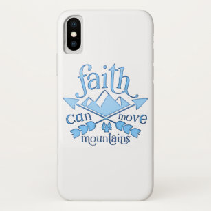 Der Glaube kann Gebirge durch blaue Typografie bew Case-Mate iPhone Hülle