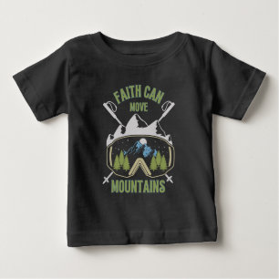Der Glaube kann Gebirge verschieben Zitat Baby T-shirt