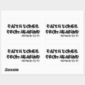 Der Glaube kommt von den Stickerromen 10:17 Uhr Rechteckiger Aufkleber (Blatt)