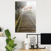Der Glaube macht den ersten Schritt Poster (Heimbüro)