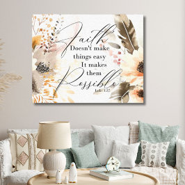 Der Glaube macht Dinge möglich Gerahmt gezogene Ca Leinwanddruck