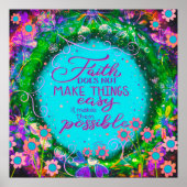 Der Glaube macht Dinge möglich, indem er Zitate in Poster (Vorne)