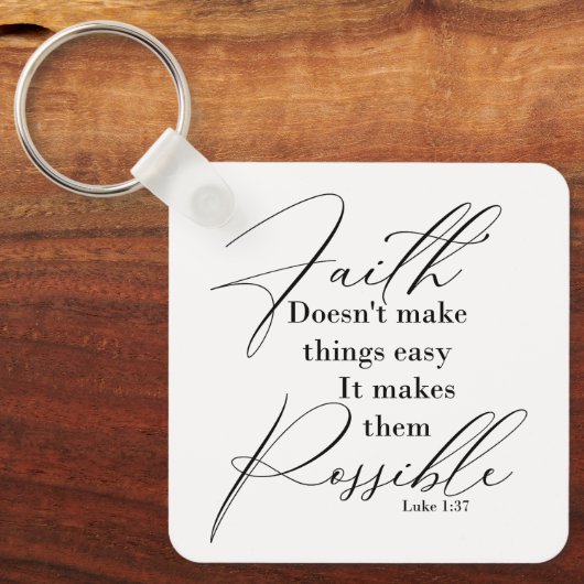 Der Glaube macht Dinge möglich Monogramm Schlüsselanhänger (Vorderseite)
