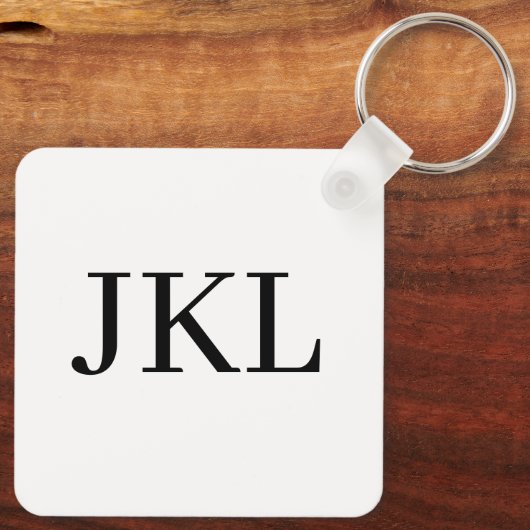 Der Glaube macht Dinge möglich Monogramm Schlüsselanhänger (Rückseite)