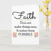 Der Glaube macht es nicht einfach, die Christliche Karte (Gelbe Blume)