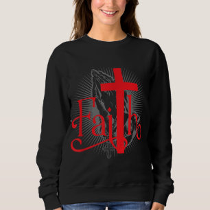 Der Glaube mit dem Christlichen Kreuz und den bete Sweatshirt