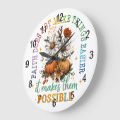 Der Glaube nicht... Große Wanduhr (Winkel)