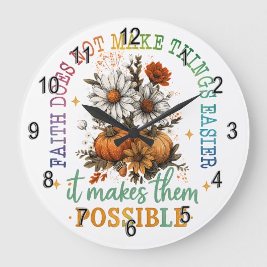 Der Glaube nicht... Große Wanduhr (Vorderseite)