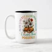 Der Glaube nicht... Zweifarbige Tasse (Links)