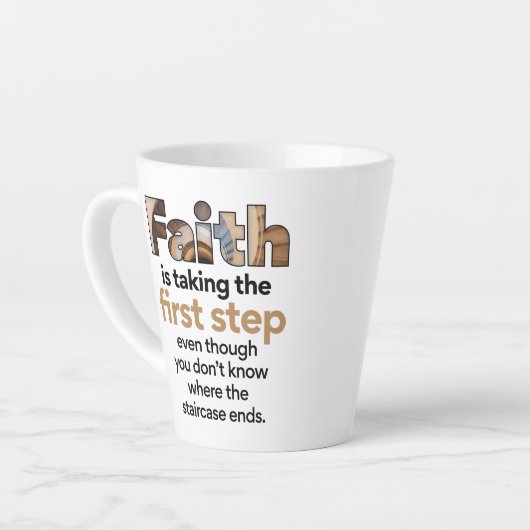 "Der Glaube nimmt den ersten Schritt.." Grafik (1. Milchtasse (Linke Ecke)