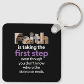 "Der Glaube nimmt den ersten Schritt.." Grafik (3. Schlüsselanhänger (Rückseite)