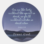 Der Glaube ohne Werk ist tot Runder Aufkleber (Vorderseite)