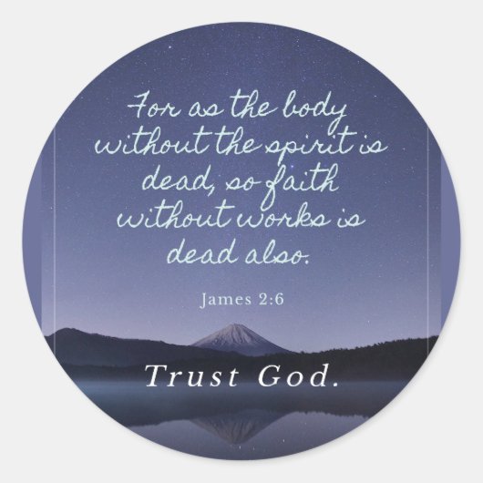 Der Glaube ohne Werk ist tot Runder Aufkleber (Vorderseite)