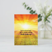 Der Glaube schaut nach oben! Postkarte (Stehend Vorderseite)