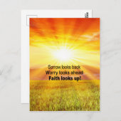 Der Glaube schaut nach oben! Postkarte (Vorne/Hinten)