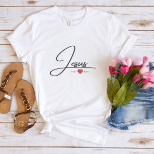 Der Glaube T - Shirt für Frauen   Jesus mit Herz