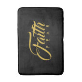 Der Glaube über Angst Gold und Schwarz Badematte (Vorderseite Vertikal)