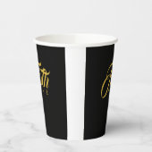 Der Glaube über Angst Gold und Schwarz Pappbecher (Links)