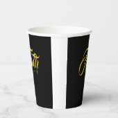 Der Glaube über Angst Gold und Schwarz Pappbecher (Rechts)